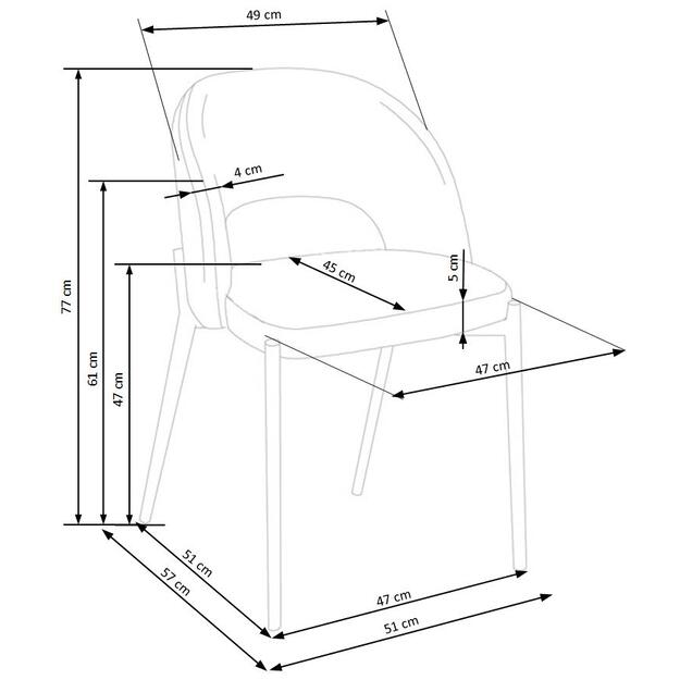 K373 chair, color: beige 3
