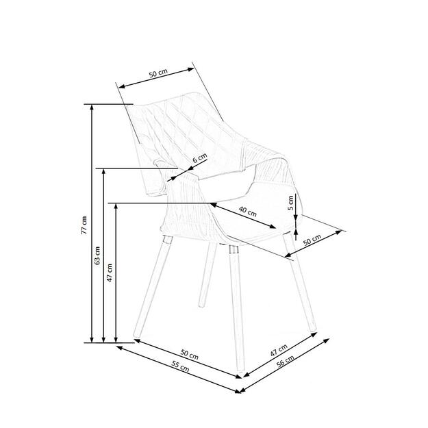 K396 chair, color: walnut / black 18