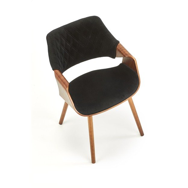 K396 chair, color: walnut / black 3