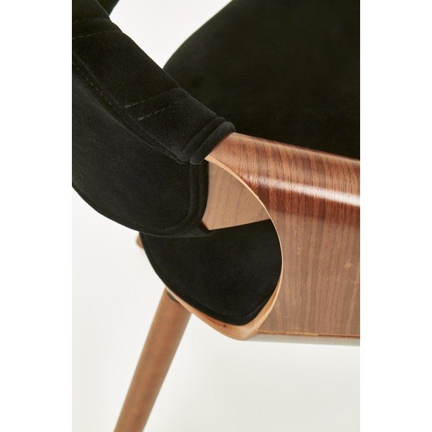 K396 chair, color: walnut / black 26