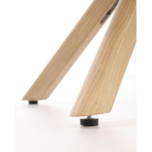 K585 chair, dark beige / natural oak 12