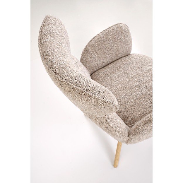 K585 chair, dark beige / natural oak 14