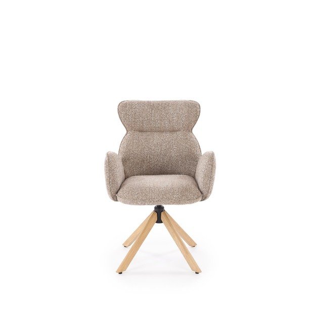 K585 chair, dark beige / natural oak 16