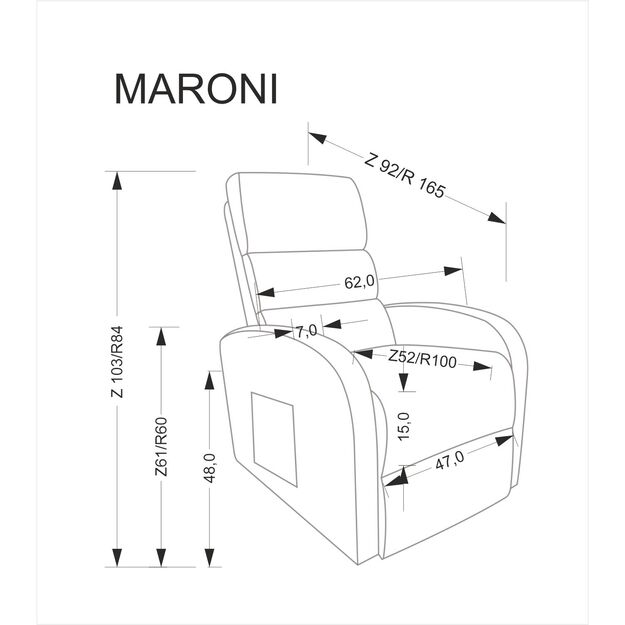 MARONI leisure chair, beige 6