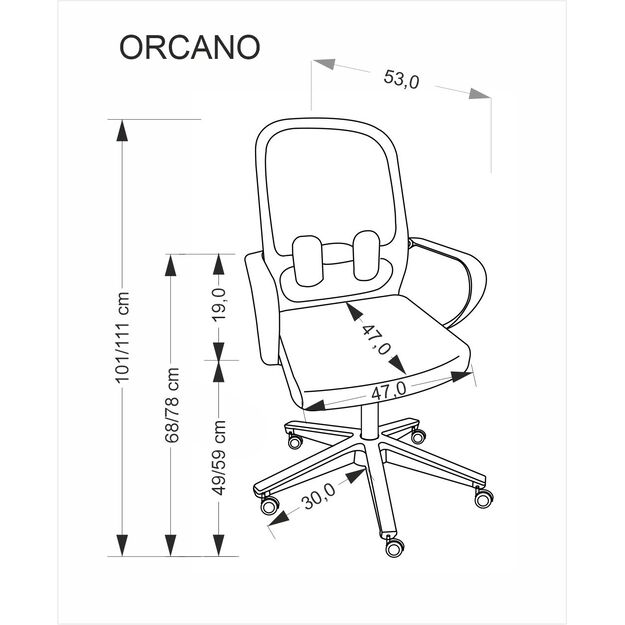 ORCANO office chair, black