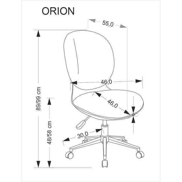ORION  o.chair, black / grey 2