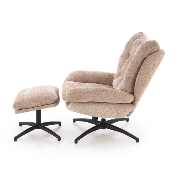PESTO armchair with ottoman / rocking function, color: beige 3