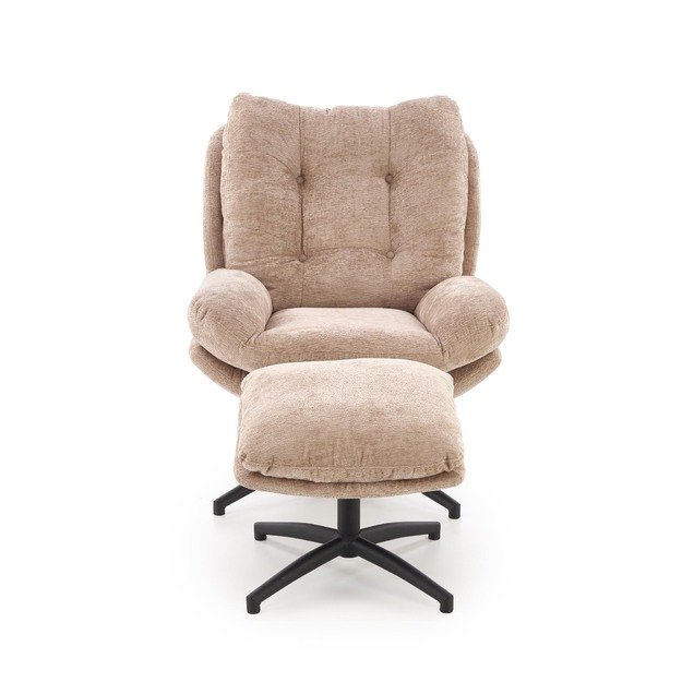 PESTO armchair with ottoman / rocking function, color: beige 9