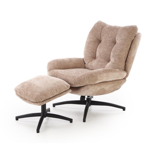 PESTO armchair with ottoman / rocking function, color: beige 4
