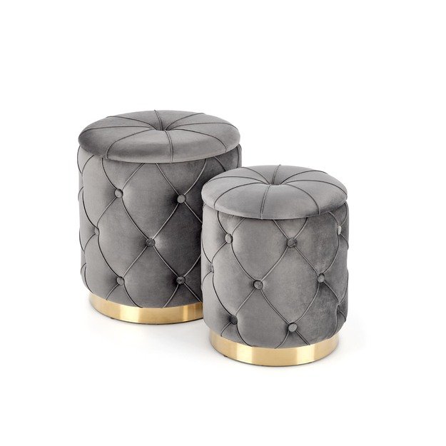 POLLY set of two stools, color: grey