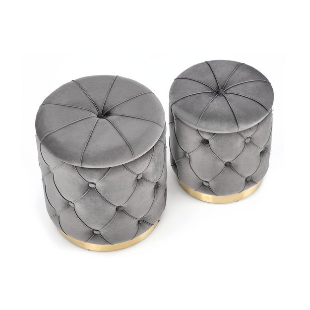 POLLY set of two stools, color: grey 17