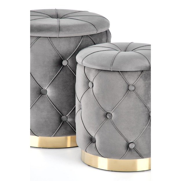 POLLY set of two stools, color: grey 6