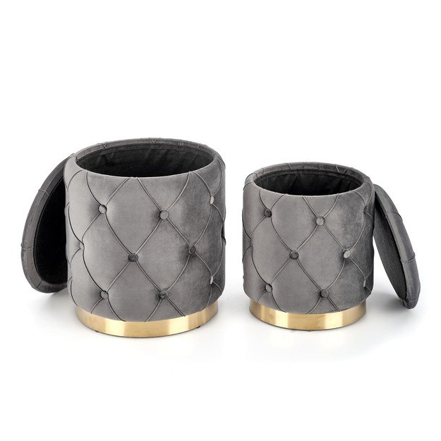 POLLY set of two stools, color: grey 3
