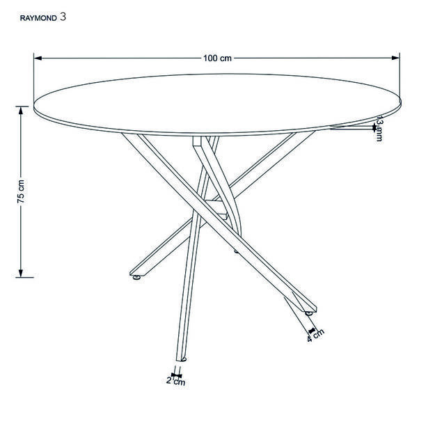 RAYMOND 2 table, white marble / silver 10