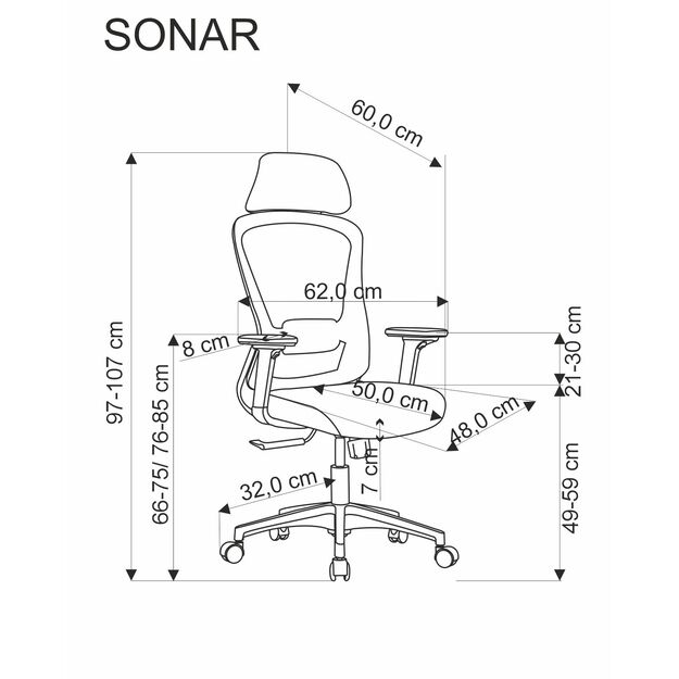 SONAR office chair, black 6