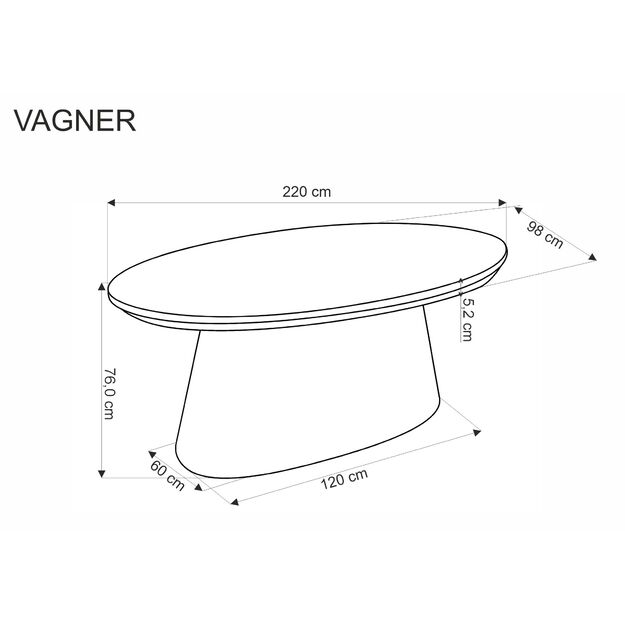 VAGNER table walnut 6