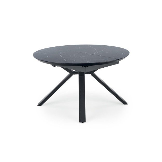 VERTIGO extension table, color: top - black marble, legs - black 7