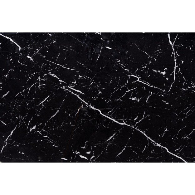 VERTIGO extension table, color: top - black marble, legs - black 15