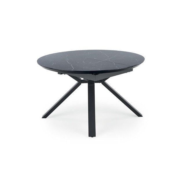 VERTIGO extension table, color: top - black marble, legs - black 19
