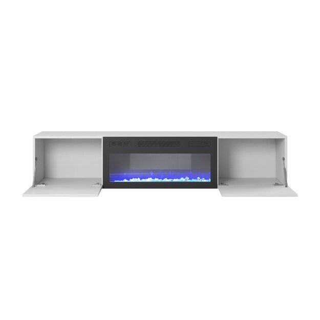 LIVO RTV 180 TV stand with fireplace, white 18