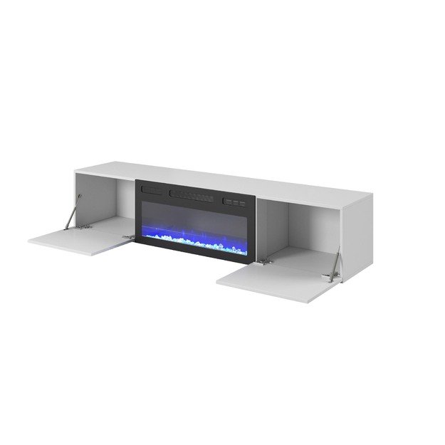 LIVO RTV 180 TV stand with fireplace, white 22