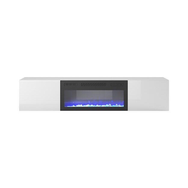 LIVO RTV 180 TV stand with fireplace, white 17