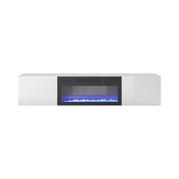 LIVO RTV 180 TV stand with fireplace, white 4