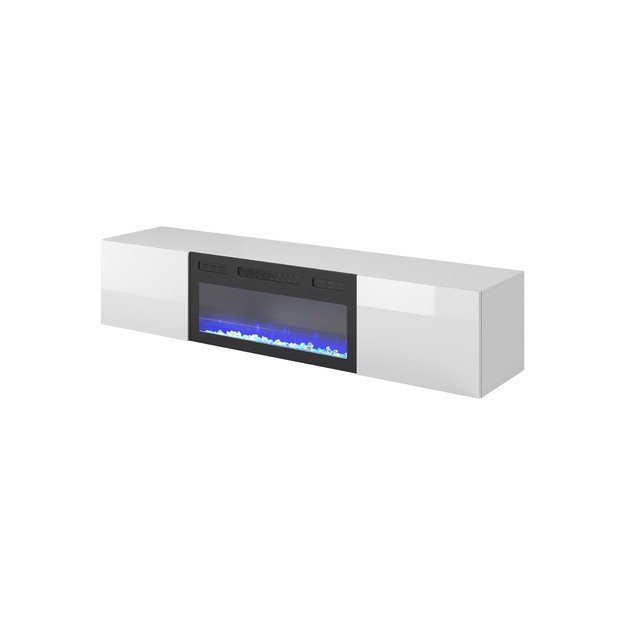 LIVO RTV 180 TV stand with fireplace, white 7