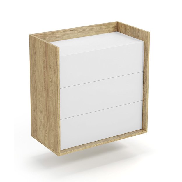 MOBIUS chest 3S color: hikora oak/white
