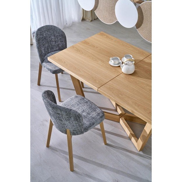 BASSO chair natural oak / CREMONA 96 (grey) 8