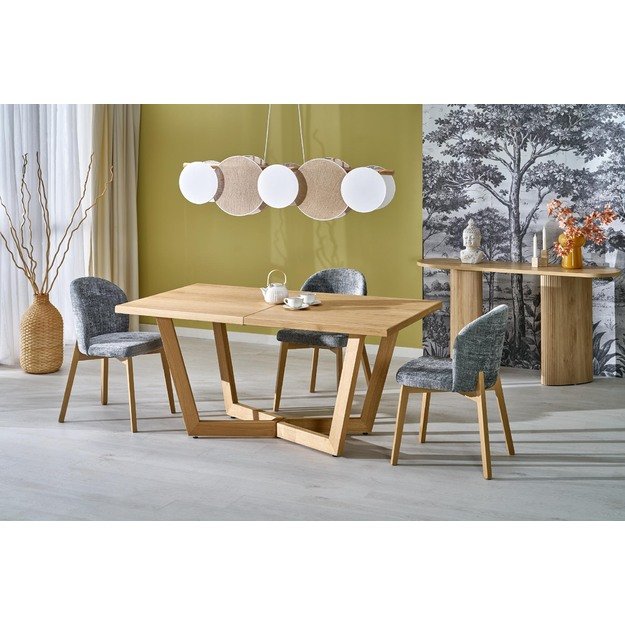 BASSO chair natural oak / CREMONA 96 (grey) 6