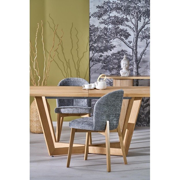 BASSO chair natural oak / CREMONA 96 (grey) 9