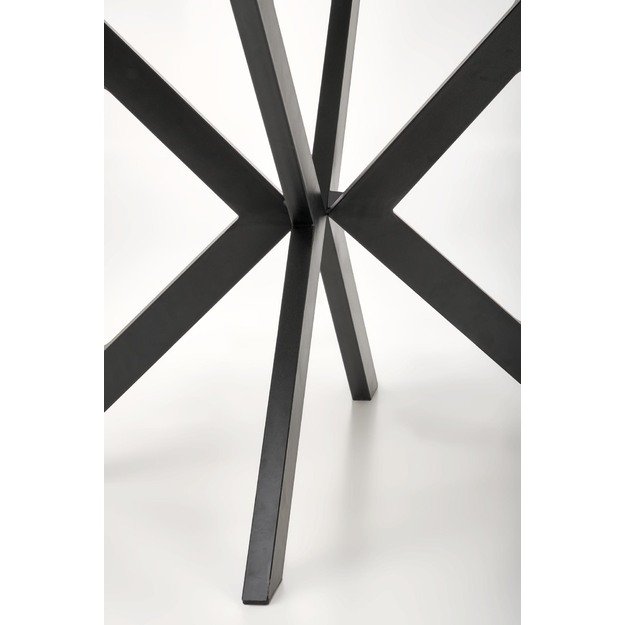 PERONI extension table, white marble / black 22