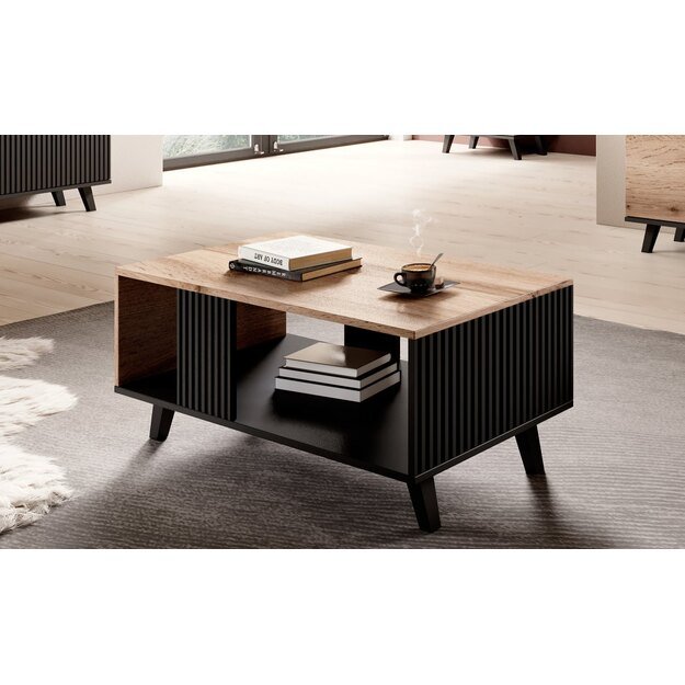 RANDOM LAW-1 coffee table, color: wotan oak/black 3