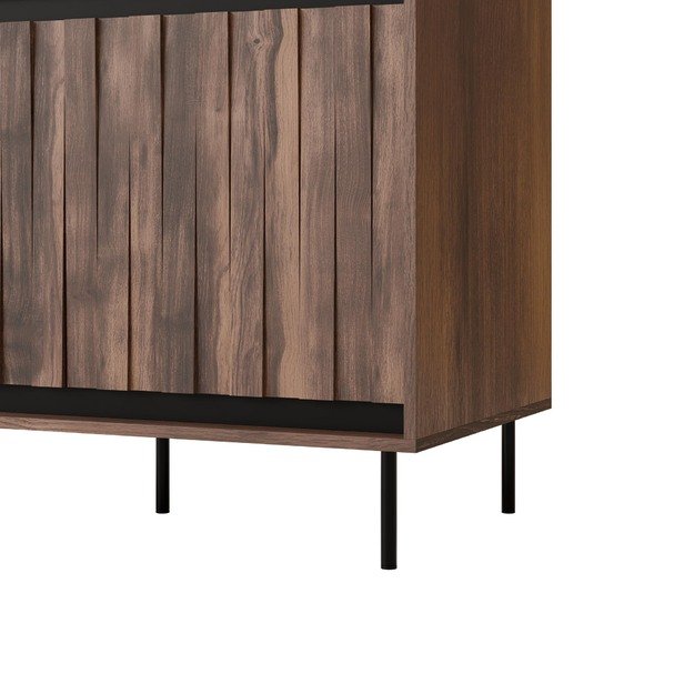 SWING S-1 wardrobe, walnut / black 3