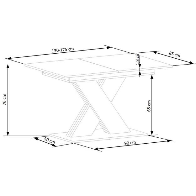 XARELTO extension table, cashmere / cremona oak 12