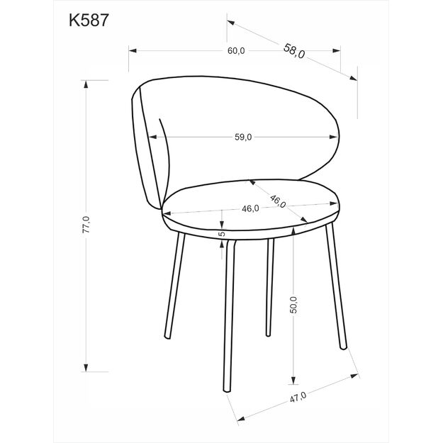 K587 chair, grey 2