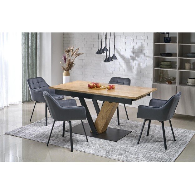 FANIS  extension table, natural / black 2