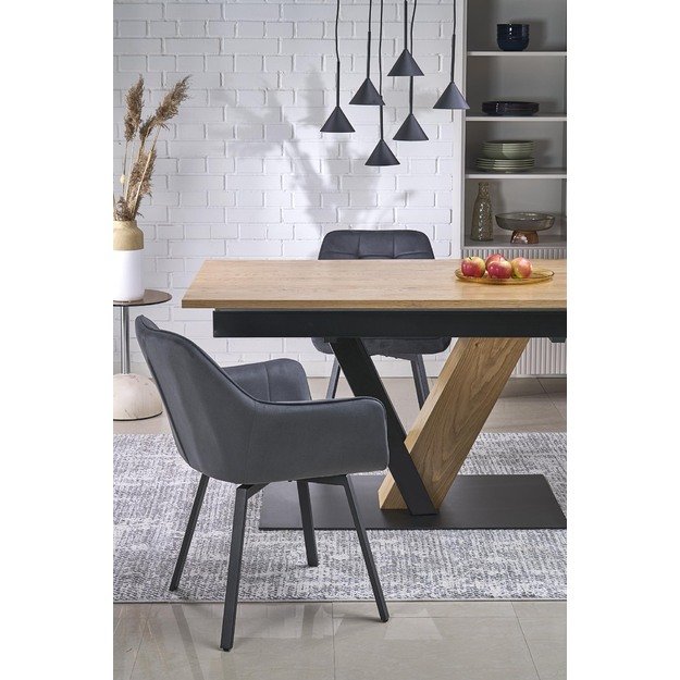 FANIS  extension table, natural / black 4