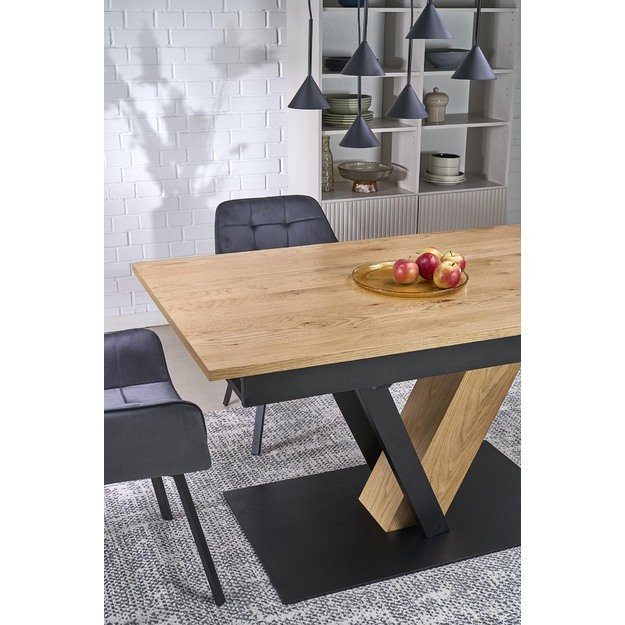 FANIS  extension table, natural / black 5