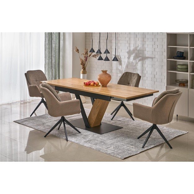 FANIS  extension table, natural / black 8