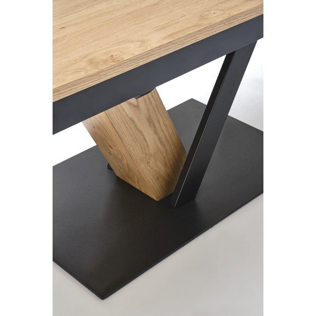 FANIS  extension table, natural / black 16