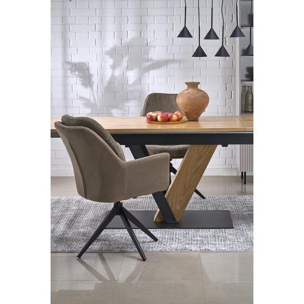 FANIS  extension table, natural / black 7