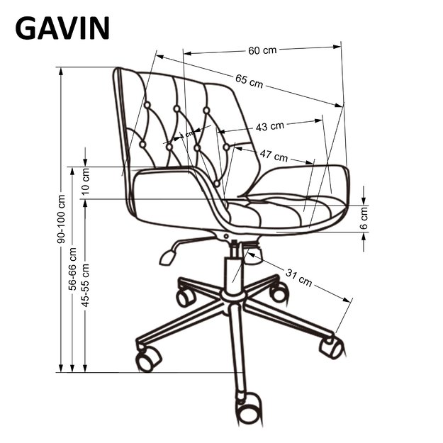 GAVIN chair, walnut / black 4