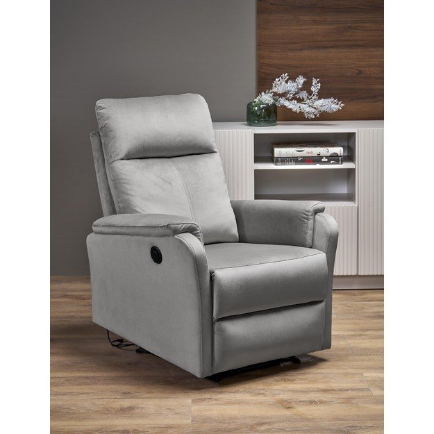CROCUS electric recliner, grey