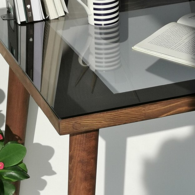 Cozy &Ccedil;alışma Masası Ahşap Temperli Cam 6