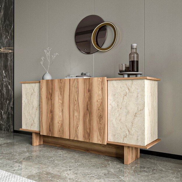 Diana - Travertine, Walnut 3