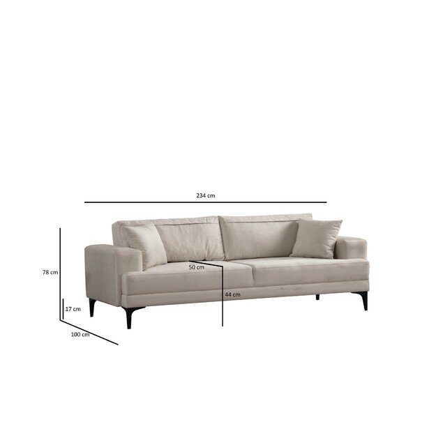 Astana 3 Seater - Ecru 10