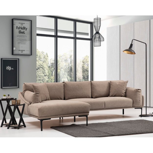 Leo Corner Left - Mocha 1