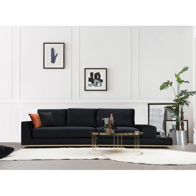 Line With Side Table - Black